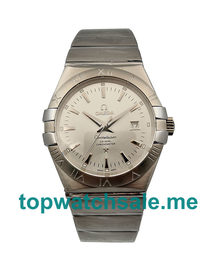 UK Best Quality Omega Constellation 1511.30.00 Replica Watches With Silver Dials For Men
