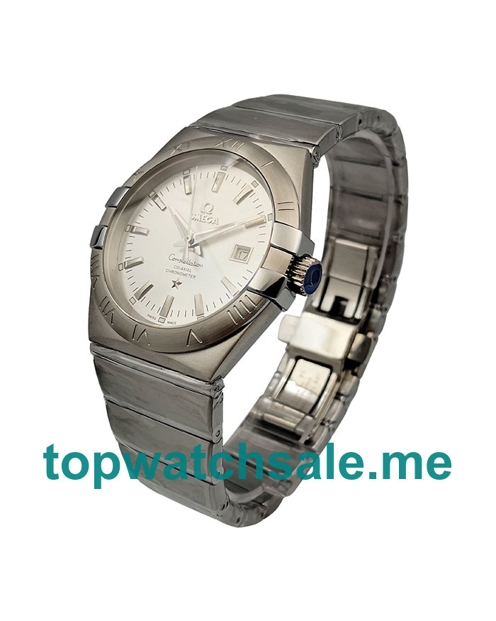 UK Best Quality Omega Constellation 1511.30.00 Replica Watches With Silver Dials For Men