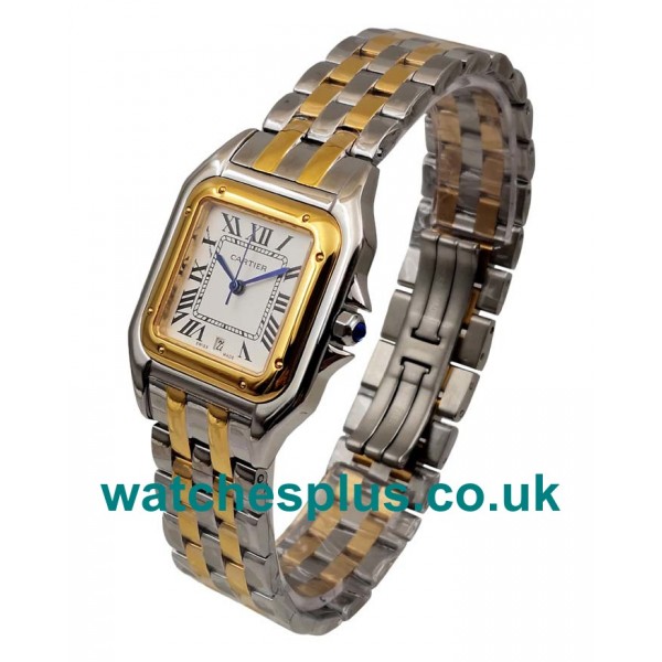 UK Best Quality Cartier Panthere 83083444 Replica Watches With White Dials For Women