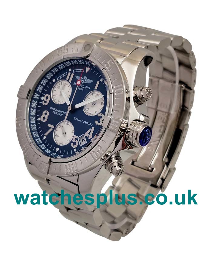 UK Perfect Replica Breitling Chrono Avenger E73360 With Blue Dials Titanium Cases Online