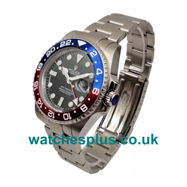 UK Luxury 1:1 Rolex GMT-Master II 1675 Replica Watches With Black Dials For Sale