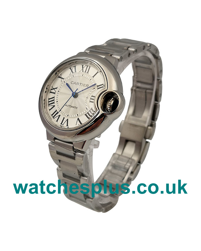 UK Best Quality Cartier Ballon Bleu W6920071 Replica Watches With Silver Dials For Women