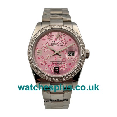 36 MM AAA Quality Rolex Datejust 116244 Fake Watches With Pink Dials For Sale