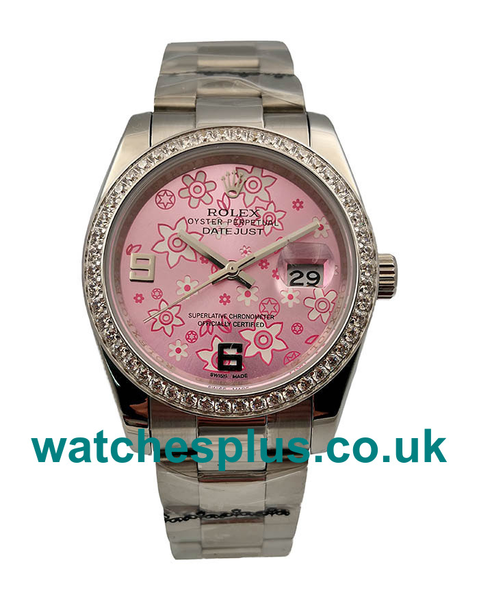 36 MM AAA Quality Rolex Datejust 116244 Fake Watches With Pink Dials For Sale