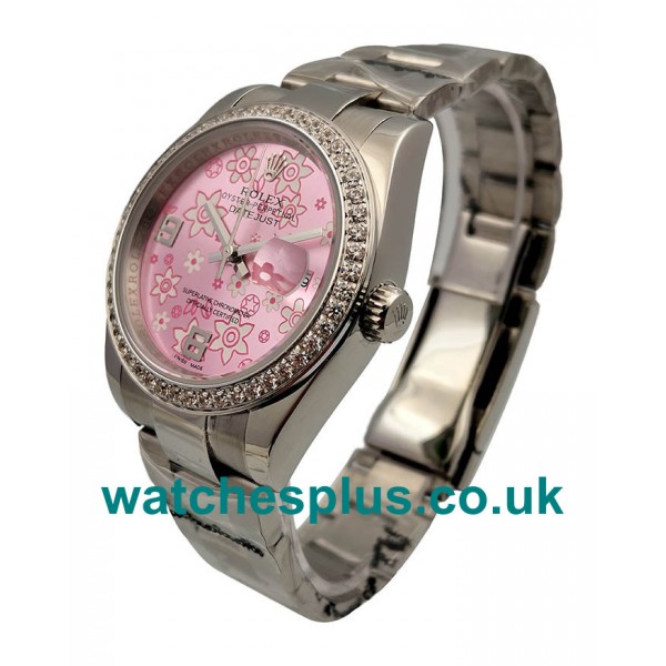 36 MM AAA Quality Rolex Datejust 116244 Fake Watches With Pink Dials For Sale