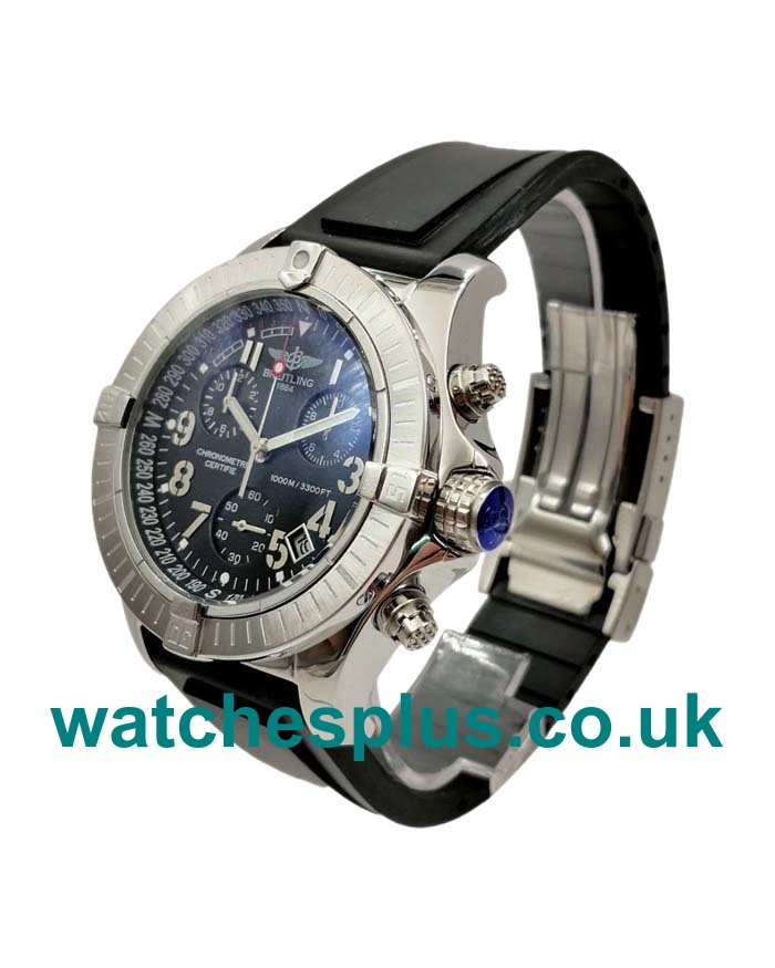 UK Perfect Fake Breitling Avenger Seawolf A73390 With Black Dials And Steel Cases For Men