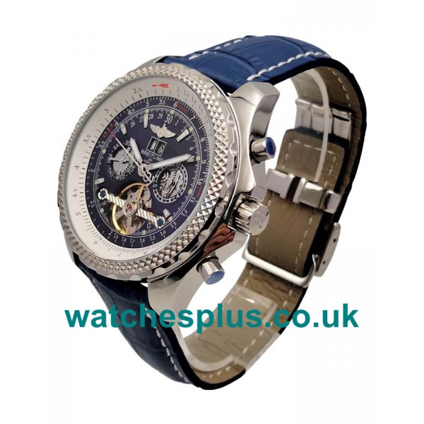 UK Cheap 47 MM Breitling Bentley Mulliner Tourbillon Fake Watches With Blue Dials For Sale