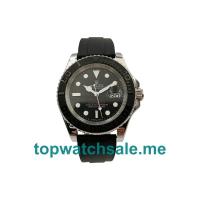 UK Best 1:1 Rolex Yacht-Master 169622 Replica Watches With Black Dials For Men