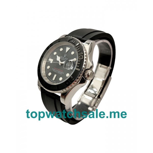 UK Best 1:1 Rolex Yacht-Master 169622 Replica Watches With Black Dials For Men