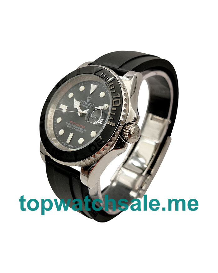 UK Best 1:1 Rolex Yacht-Master 169622 Replica Watches With Black Dials For Men