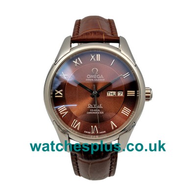 UK Best 1:1 Omega De Ville Hour Vision 431.13.41.22.01.001 Fake Watches With Brown Dials For Men