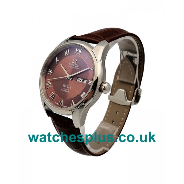 UK Best 1:1 Omega De Ville Hour Vision 431.13.41.22.01.001 Fake Watches With Brown Dials For Men