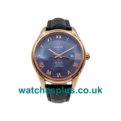 UK AAA Quality Omega De Ville Hour Vision 431.53.41.22.13.001 Replica Watches With Blue Dials For Men