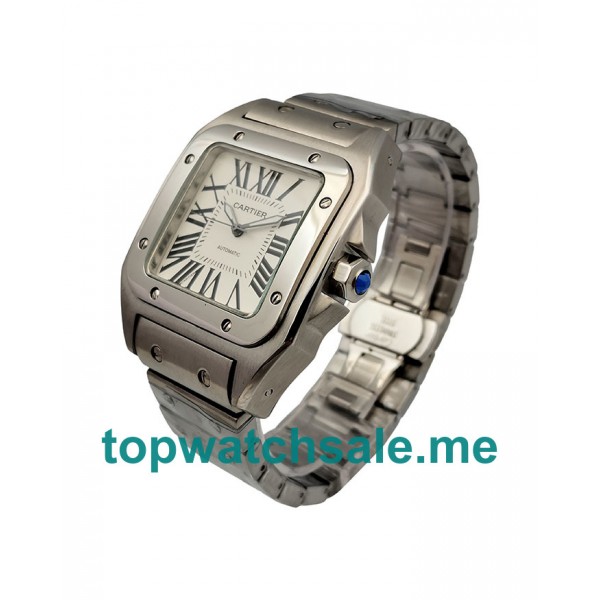 UK Best Quality Replica Cartier Santos 100 W20073X8 With Silver Dials For Sale