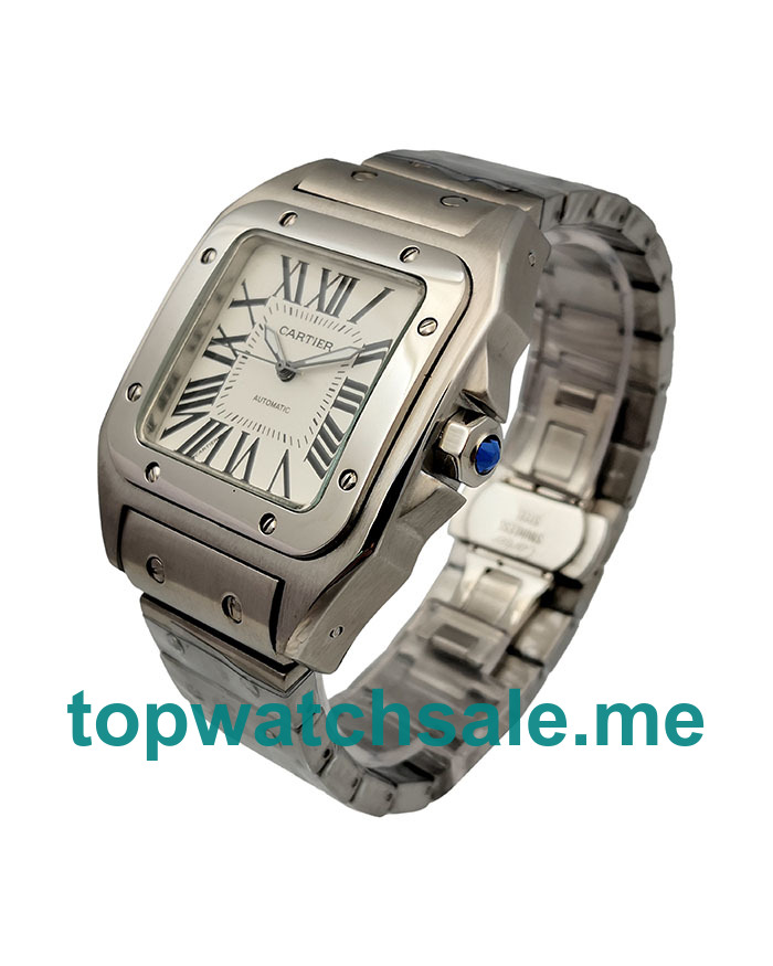 UK Best Quality Replica Cartier Santos 100 W20073X8 With Silver Dials For Sale