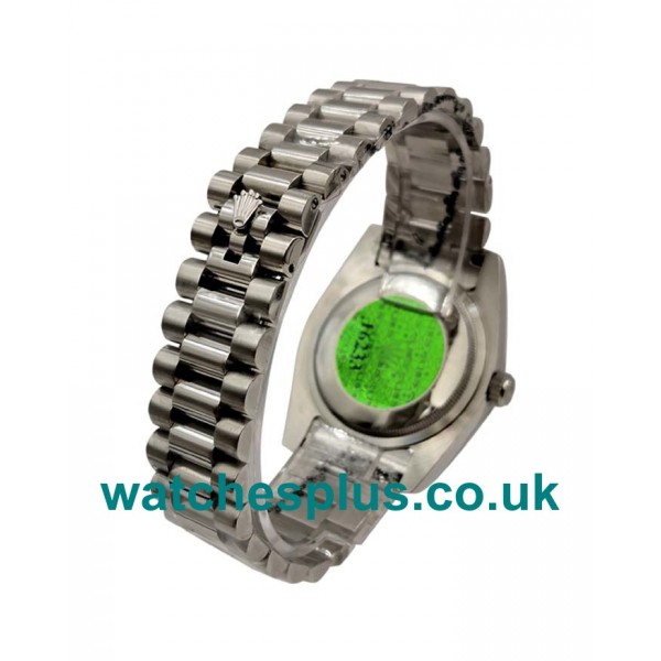 UK High End Rolex Day-Date 118346 Replica Watches With Green & Silver Diamonds Dials For Sale