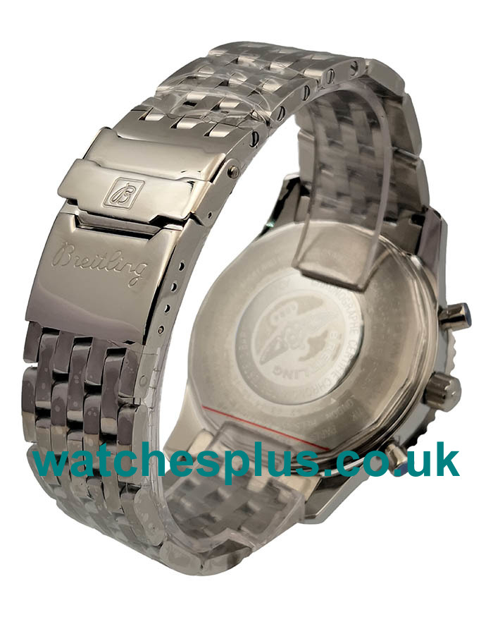 UK Swiss Made Fake Breitling Montbrillant A41330 With White Dials Steel Cases For Men