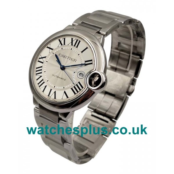 UK Luxury Cartier Ballon Bleu W69012Z4 Replica Watches With Silver Dials For Men