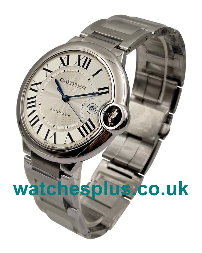 UK Luxury Cartier Ballon Bleu W69012Z4 Replica Watches With Silver Dials For Men