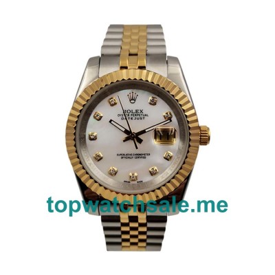 UK Best Quality Rolex Datejust 116233 Replica Watches With White Mother-Of-Pearl Dials Online