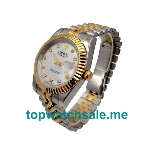 UK Best Quality Rolex Datejust 116233 Replica Watches With White Mother-Of-Pearl Dials Online