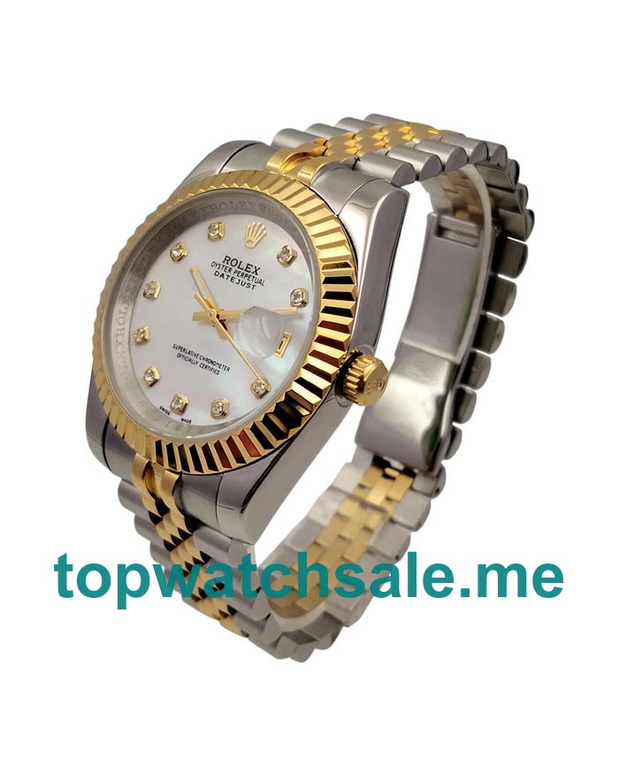 UK Best Quality Rolex Datejust 116233 Replica Watches With White Mother-Of-Pearl Dials Online