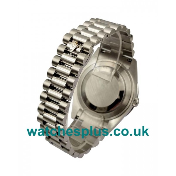 UK AAA Quality Rolex Day-Date 118346 Replica Watches With White Dials And Steel Cases For Sale