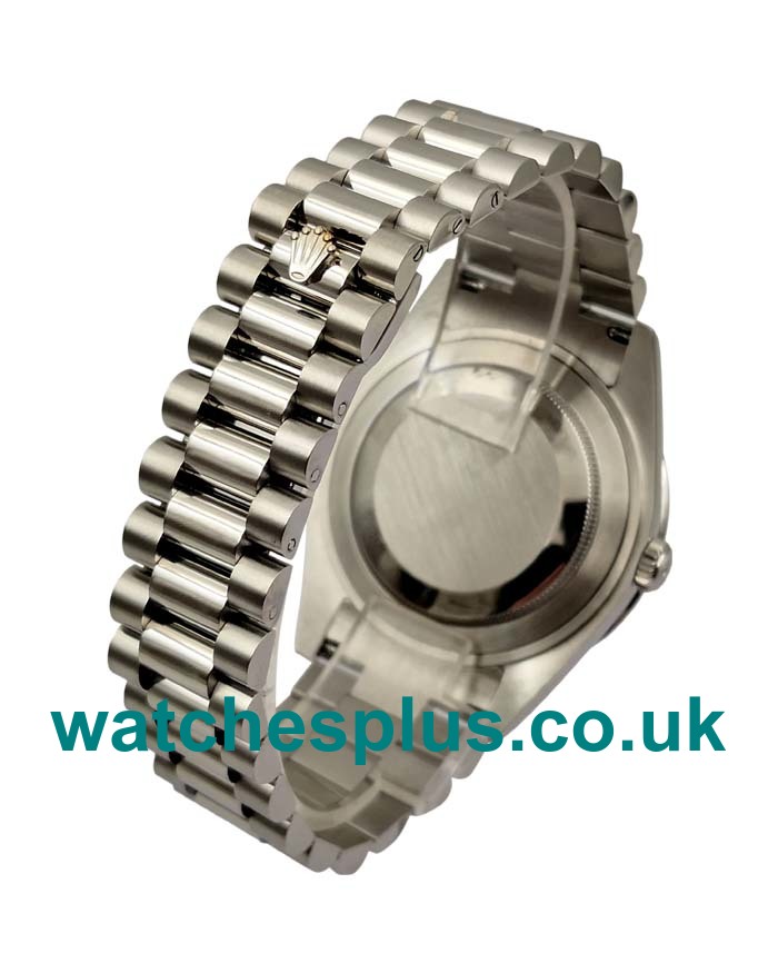 UK AAA Quality Rolex Day-Date 118346 Replica Watches With White Dials And Steel Cases For Sale