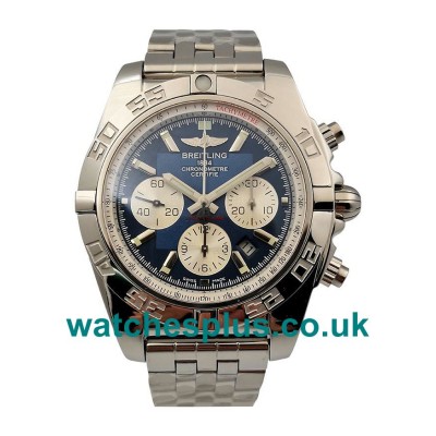 UK Best 1:1 Breitling Chronomat A011C88PA Replica Watches With Blue Dials For Men