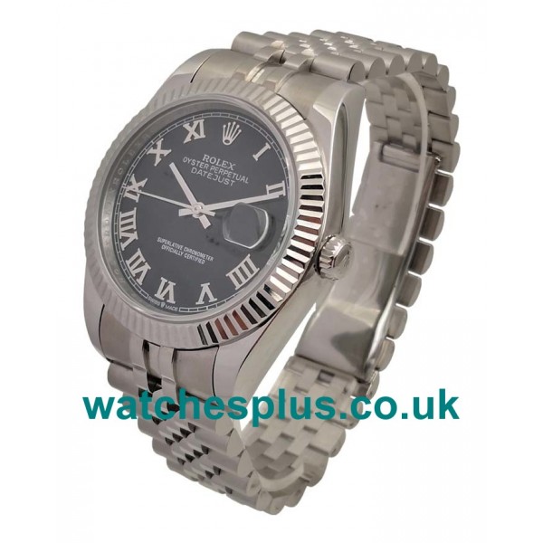 UK High Quality Rolex Datejust 116234 Replica Watches With Black Dials For Men