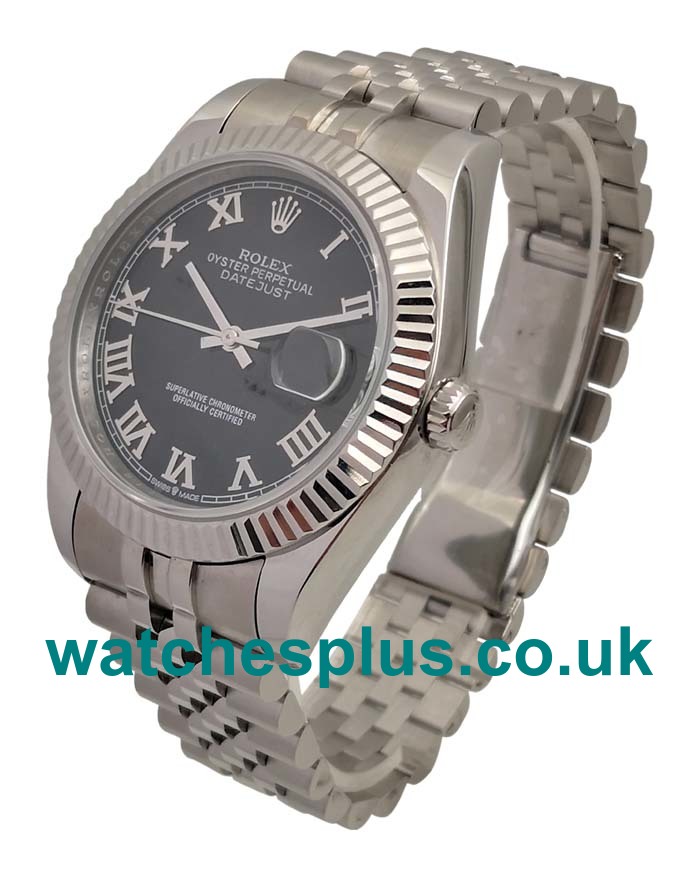 UK High Quality Rolex Datejust 116234 Replica Watches With Black Dials For Men