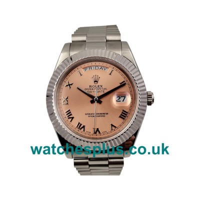 UK Best 1:1 Rolex Day-Date 218239 Replica Watches With Pink Dials For Sale