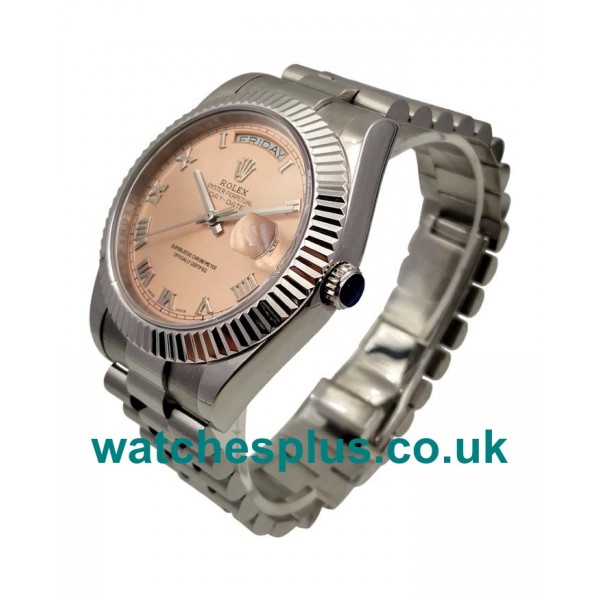 UK Best 1:1 Rolex Day-Date 218239 Replica Watches With Pink Dials For Sale