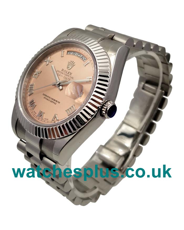 UK Best 1:1 Rolex Day-Date 218239 Replica Watches With Pink Dials For Sale