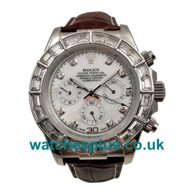 UK Luxury Rolex Daytona 116589BR Replica Watches With White Mother-Of-Pearl Dials Online