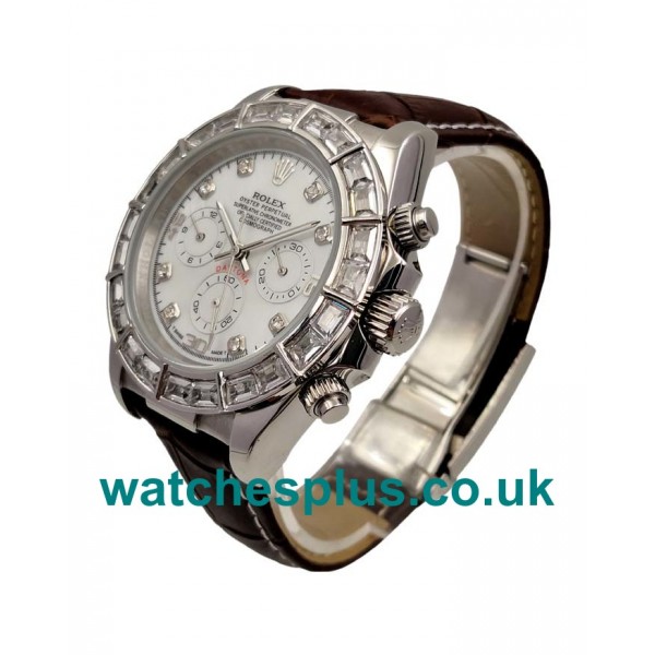 UK Luxury Rolex Daytona 116589BR Replica Watches With White Mother-Of-Pearl Dials Online