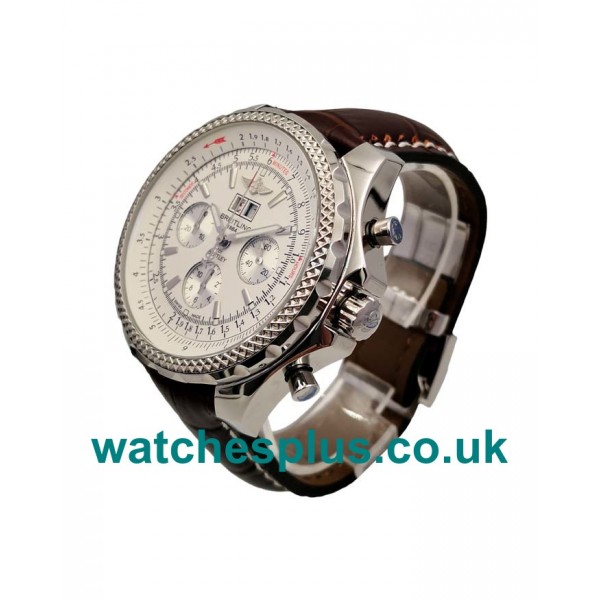 UK Swiss Valjoux 7750 Movement Breitling Bentley 6.75 A44362 Replica Watches With White Dials For Men