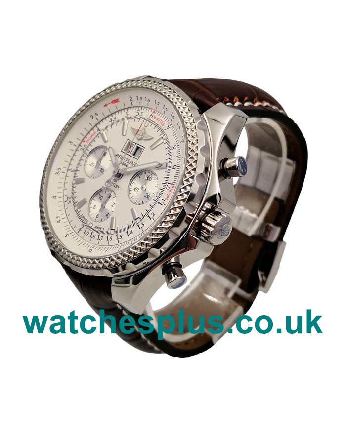 UK Swiss Valjoux 7750 Movement Breitling Bentley 6.75 A44362 Replica Watches With White Dials For Men