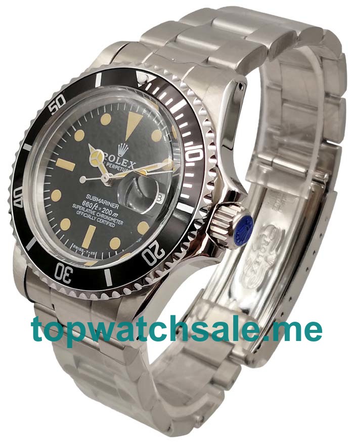 UK High Quality Rolex Submariner 1680 Replica Watches With Black Dials For Men