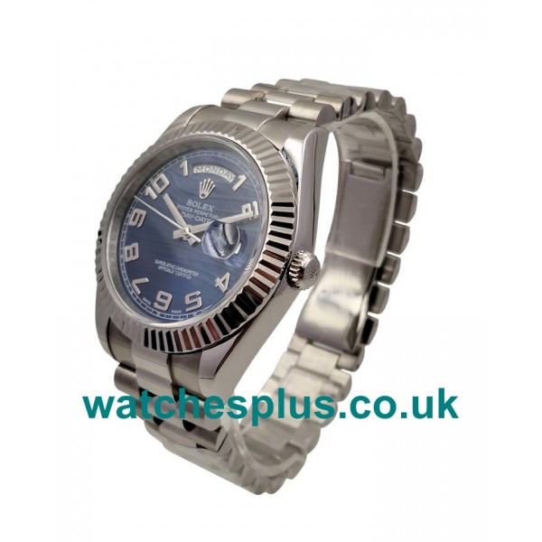 UK High Quality Rolex Day-Date II 218239 Replica Watches With Blue Dials For Sale