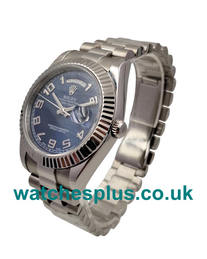 UK High Quality Rolex Day-Date II 218239 Replica Watches With Blue Dials For Sale