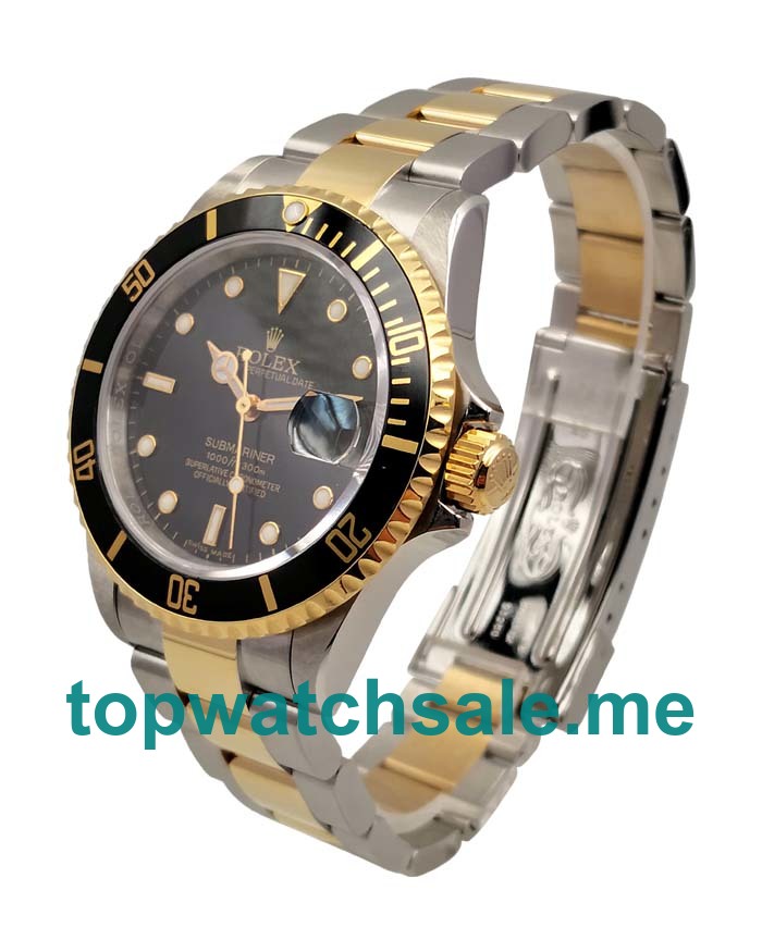 UK High Quality Rolex Submariner 116613 LN Replica Watches With Black Dials For Sale