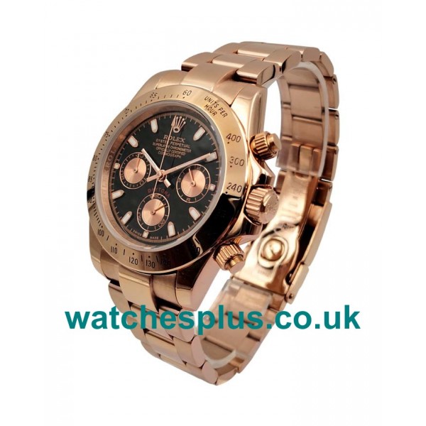 UK Best Quality Rolex Daytona 116505 Replica Watches With Black Dials For Sale