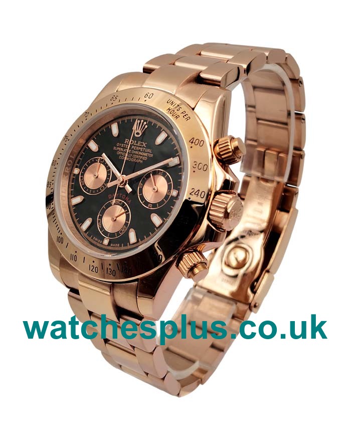 UK Best Quality Rolex Daytona 116505 Replica Watches With Black Dials For Sale