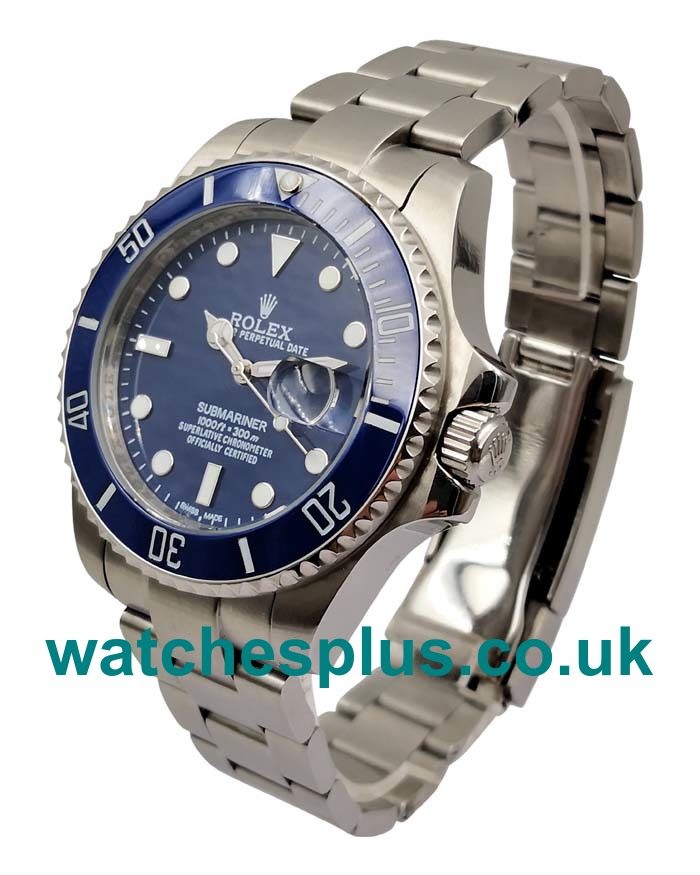 UK Swiss Made Rolex Submariner 116619 LB Replica Watches With Blue Dials Online