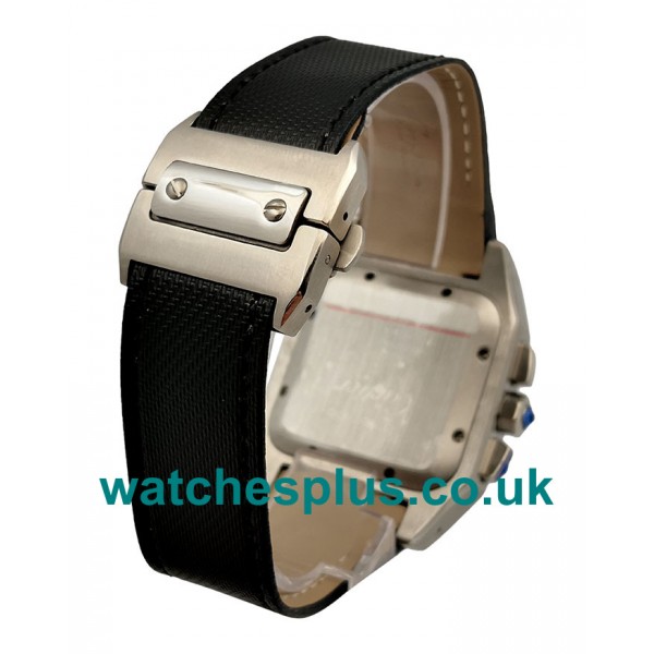 UK Perfect 1:1 Fake Cartier Santos 100 W20090X8 With Black Dials Steel Cases For Sale