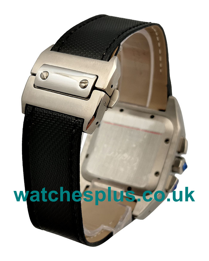 UK Perfect 1:1 Fake Cartier Santos 100 W20090X8 With Black Dials Steel Cases For Sale