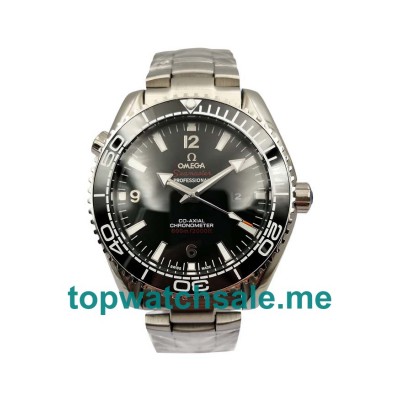 UK Swiss Luxury Replica Omega Seamaster Planet Ocean 215.30.44.21.01.001 With Black Dials Steel Cases For Sale