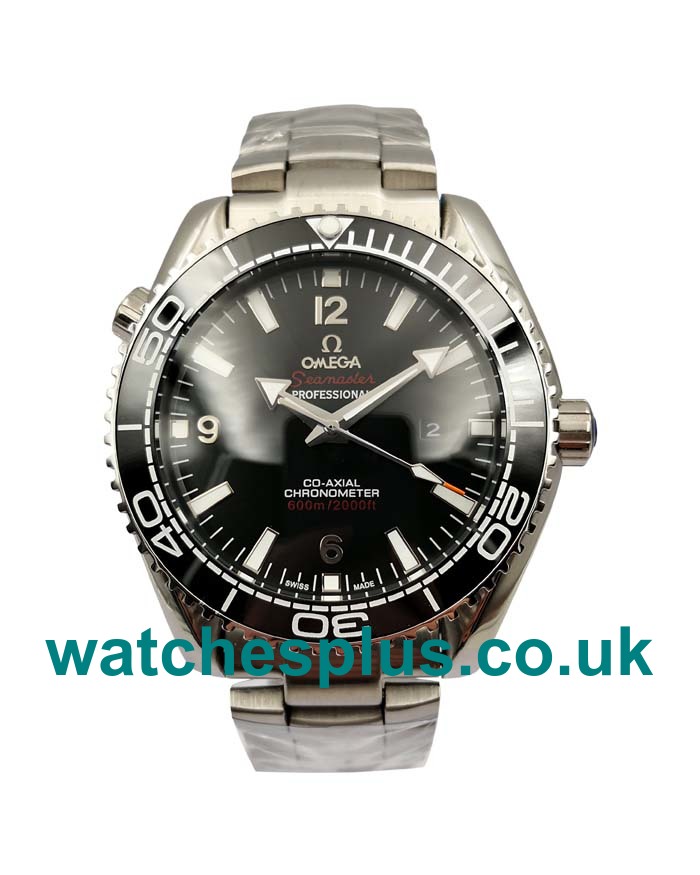 UK Swiss Luxury Replica Omega Seamaster Planet Ocean 215.30.44.21.01.001 With Black Dials Steel Cases For Sale