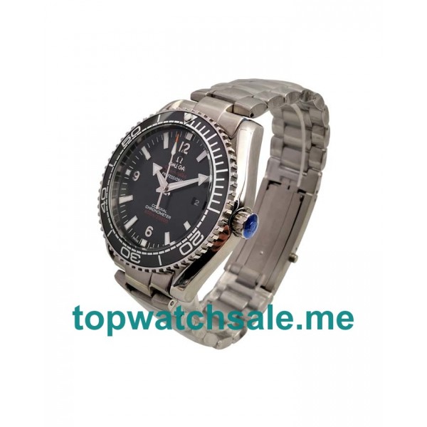 UK Swiss Luxury Replica Omega Seamaster Planet Ocean 215.30.44.21.01.001 With Black Dials Steel Cases For Sale